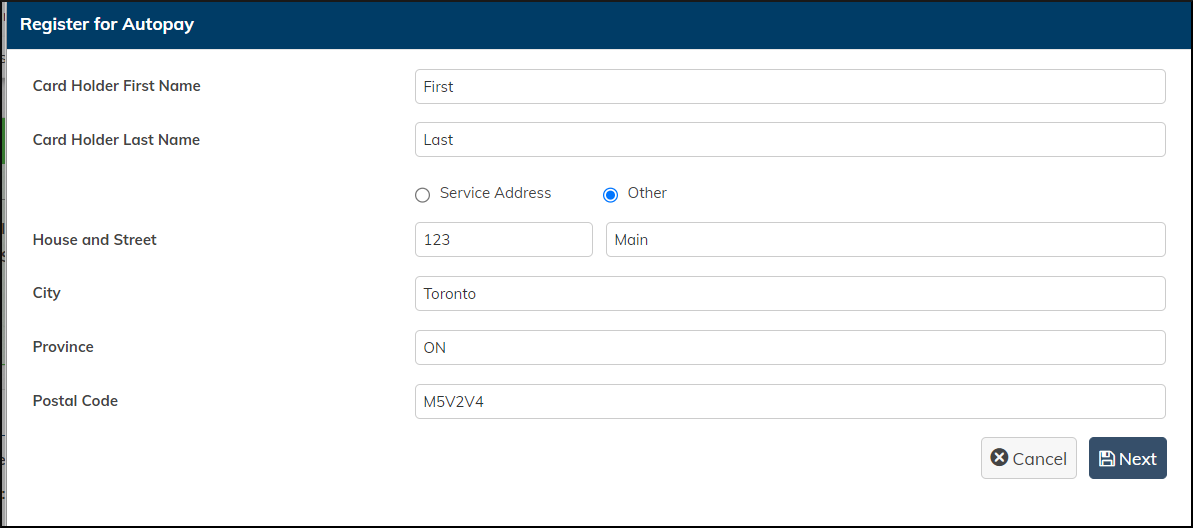 SA5 - Payment Entry for Canadian WorkWave Payments