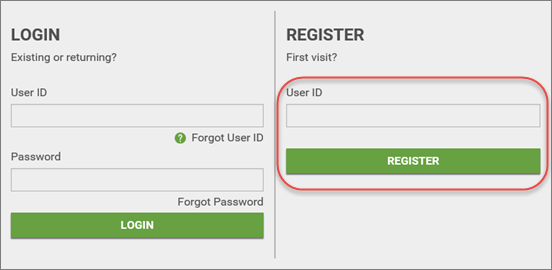 WT: Register/Log In to eHub Web