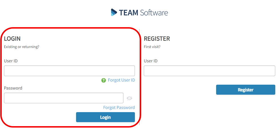 WT: Register/Log In to eHub Web